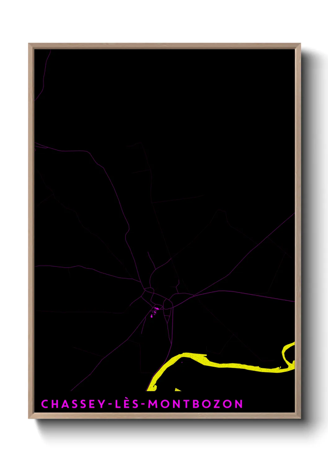 Une affiche de carte sur Chassey-lès-Montbozon