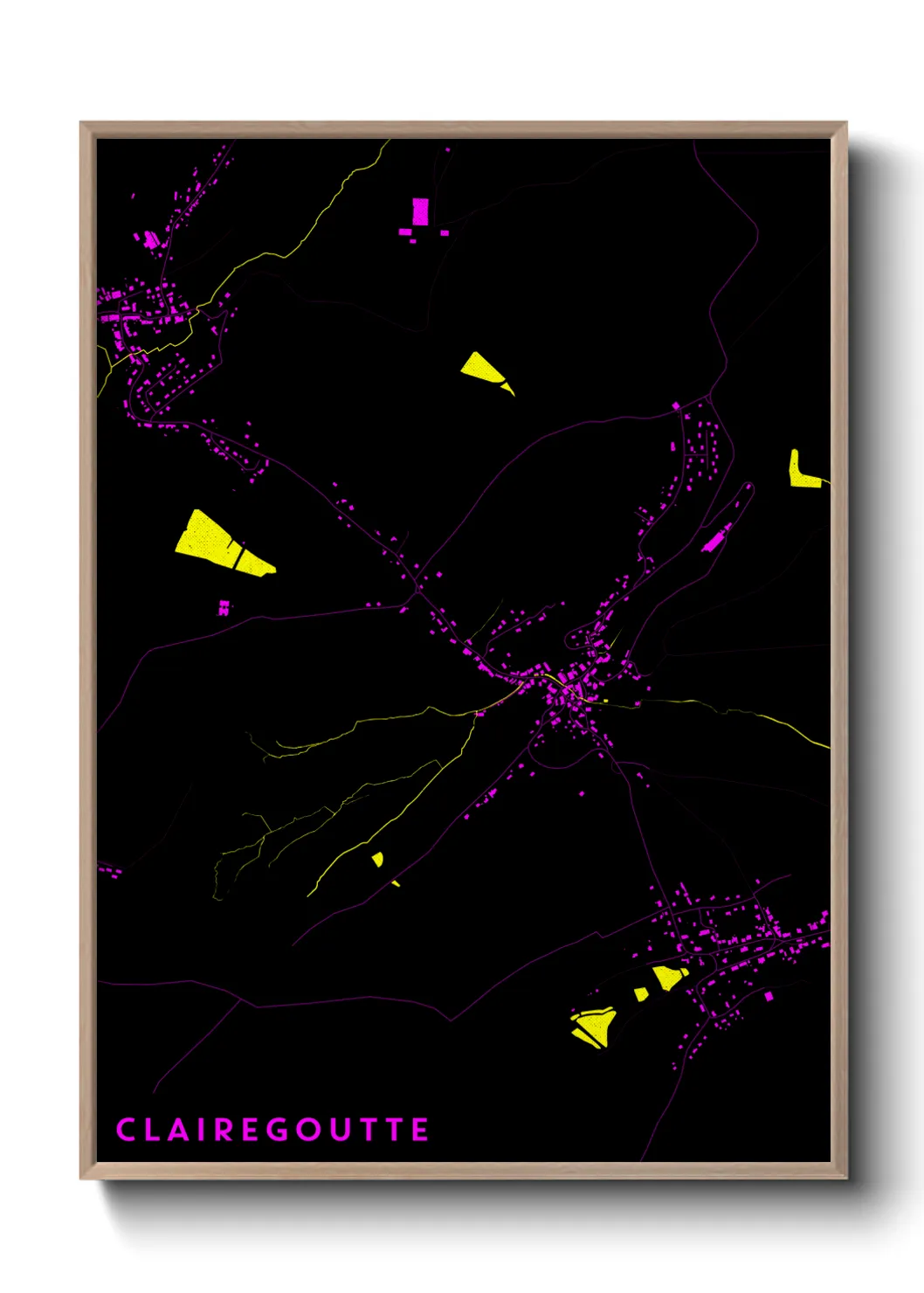 Une affiche de carte sur Clairegoutte