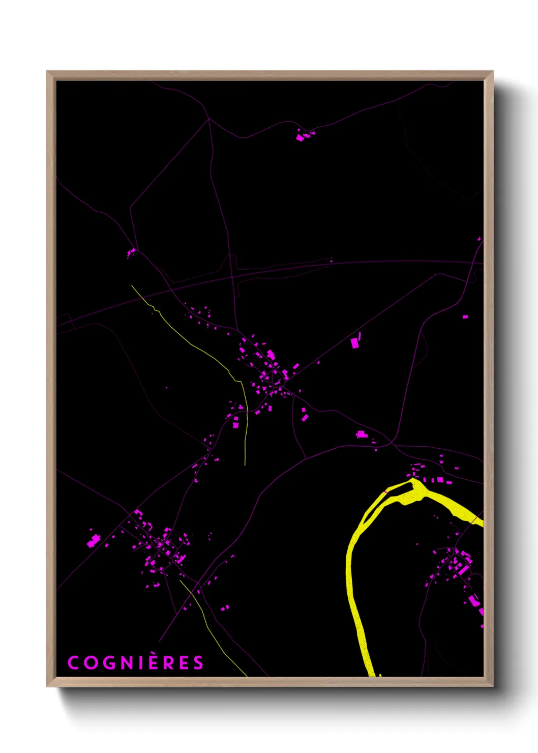 Une affiche de carte sur Cognières