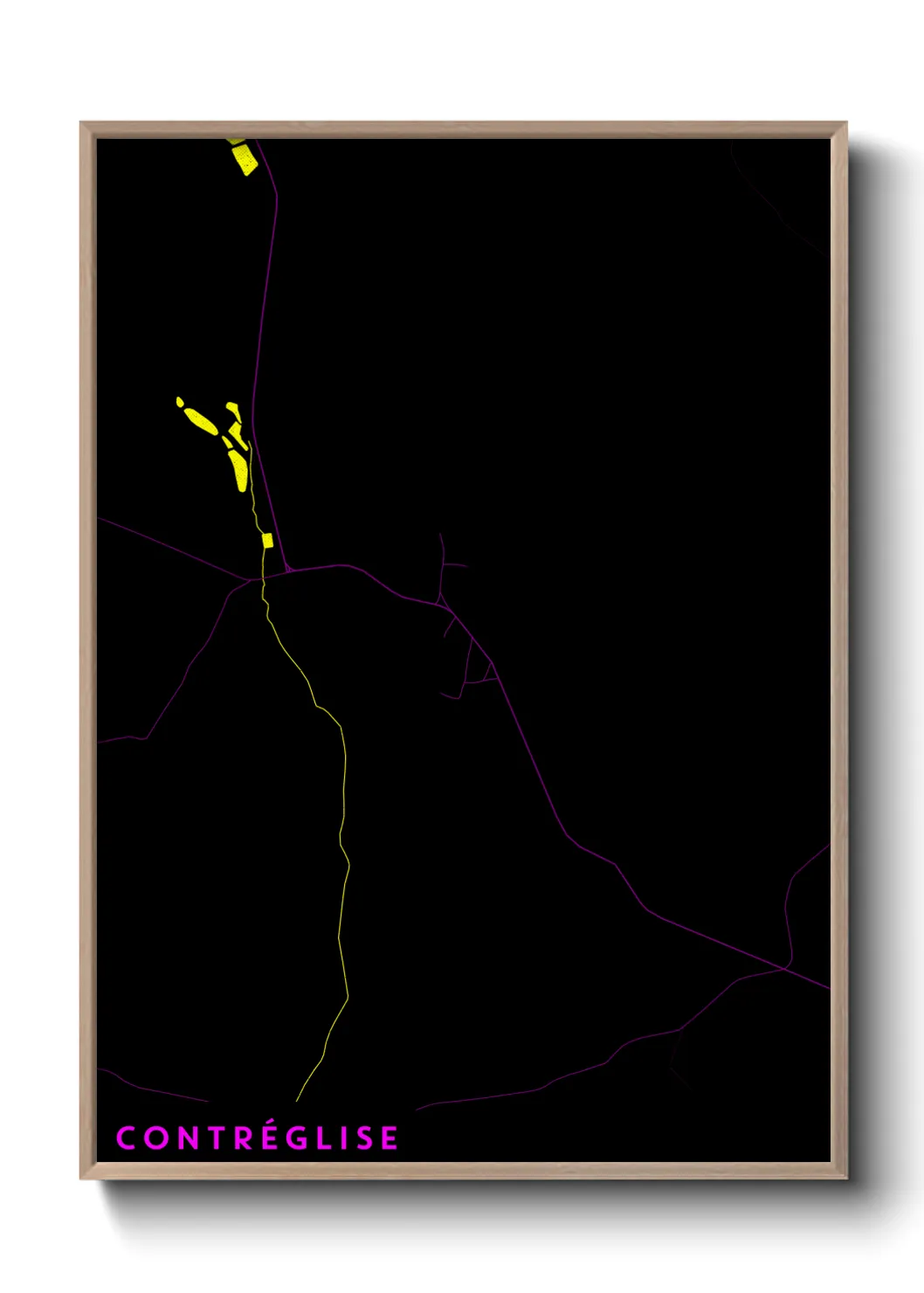 Une affiche de carte sur Contréglise