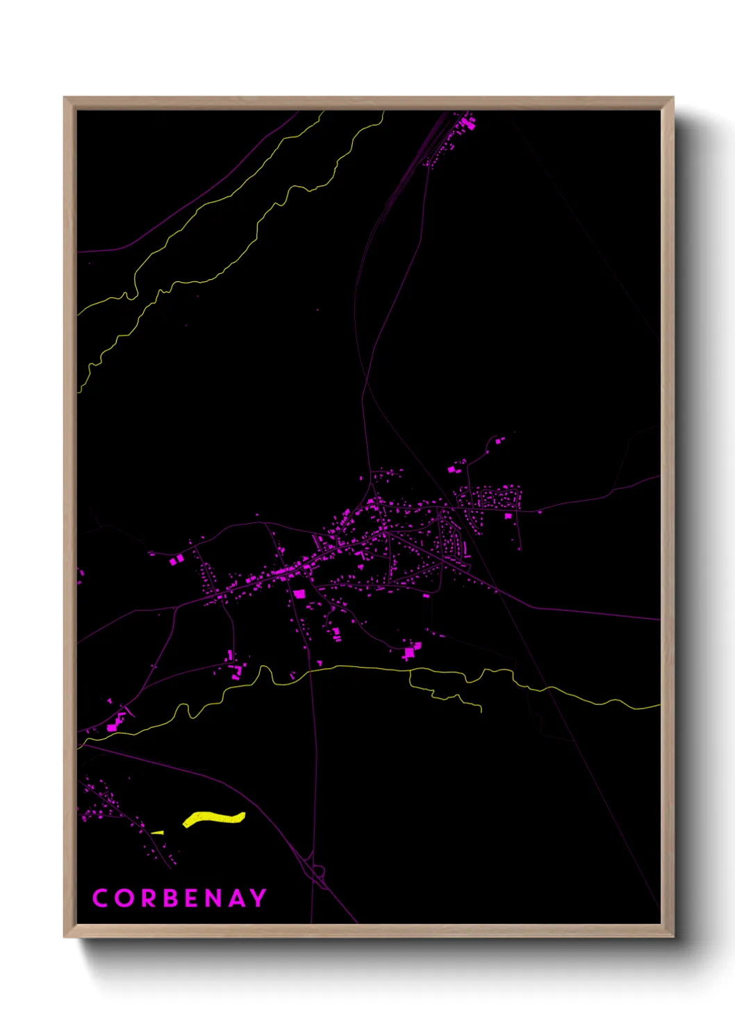 Une affiche de carte sur Corbenay