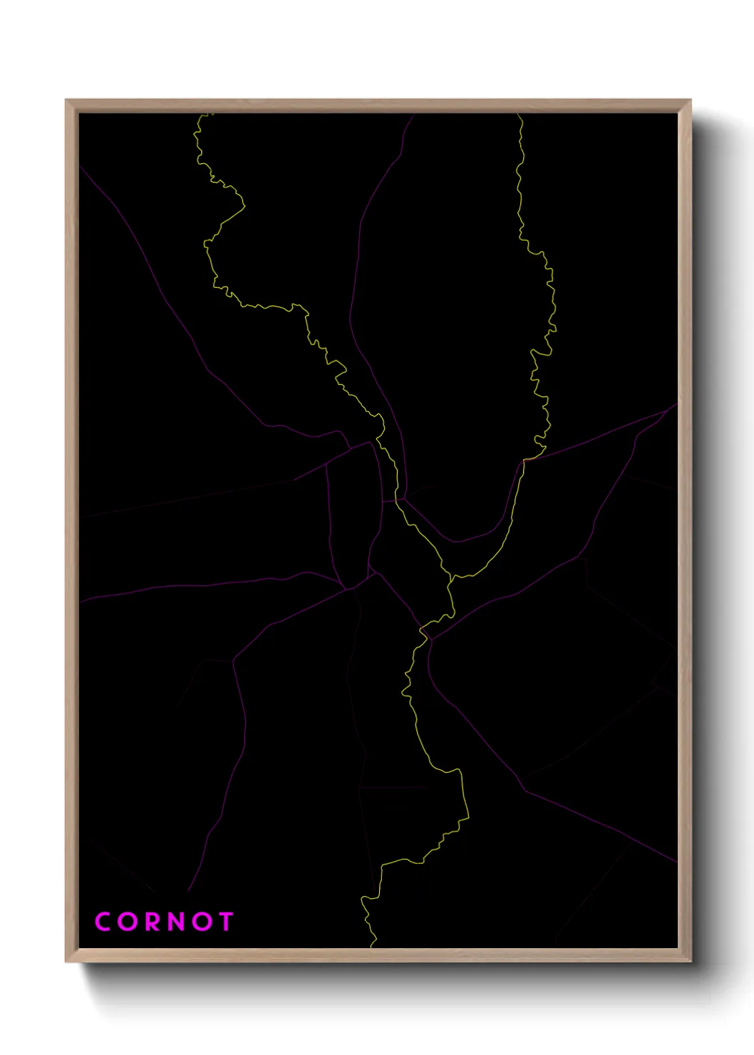 Une affiche de carte sur Cornot