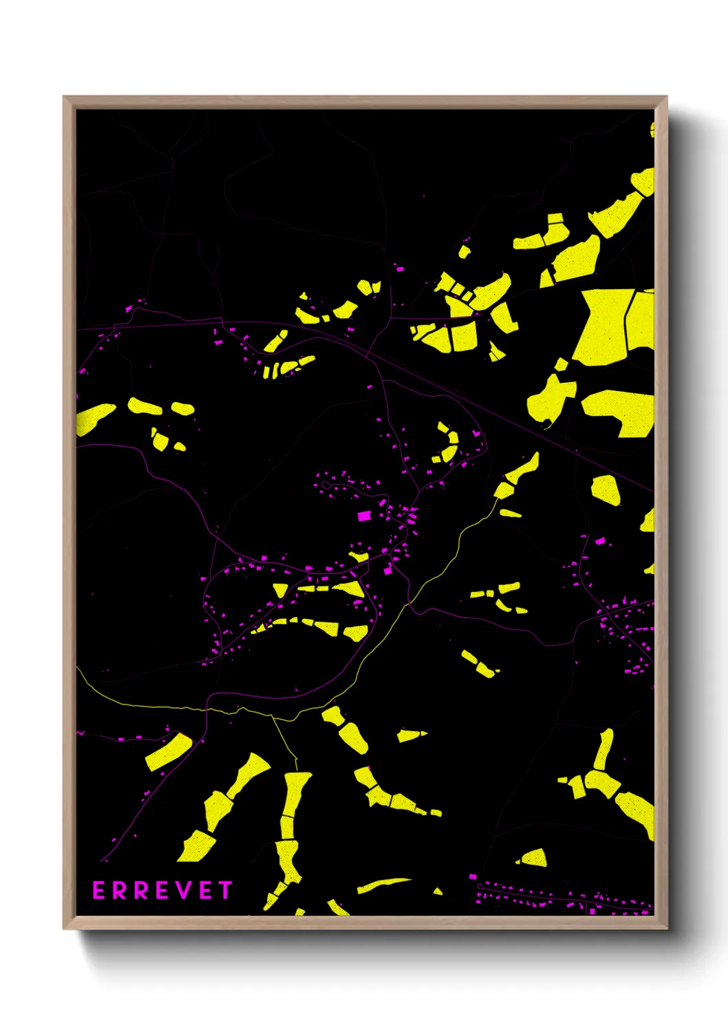 Une affiche de carte sur Errevet