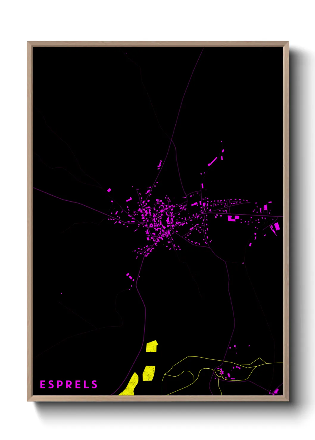Une affiche de carte sur Esprels