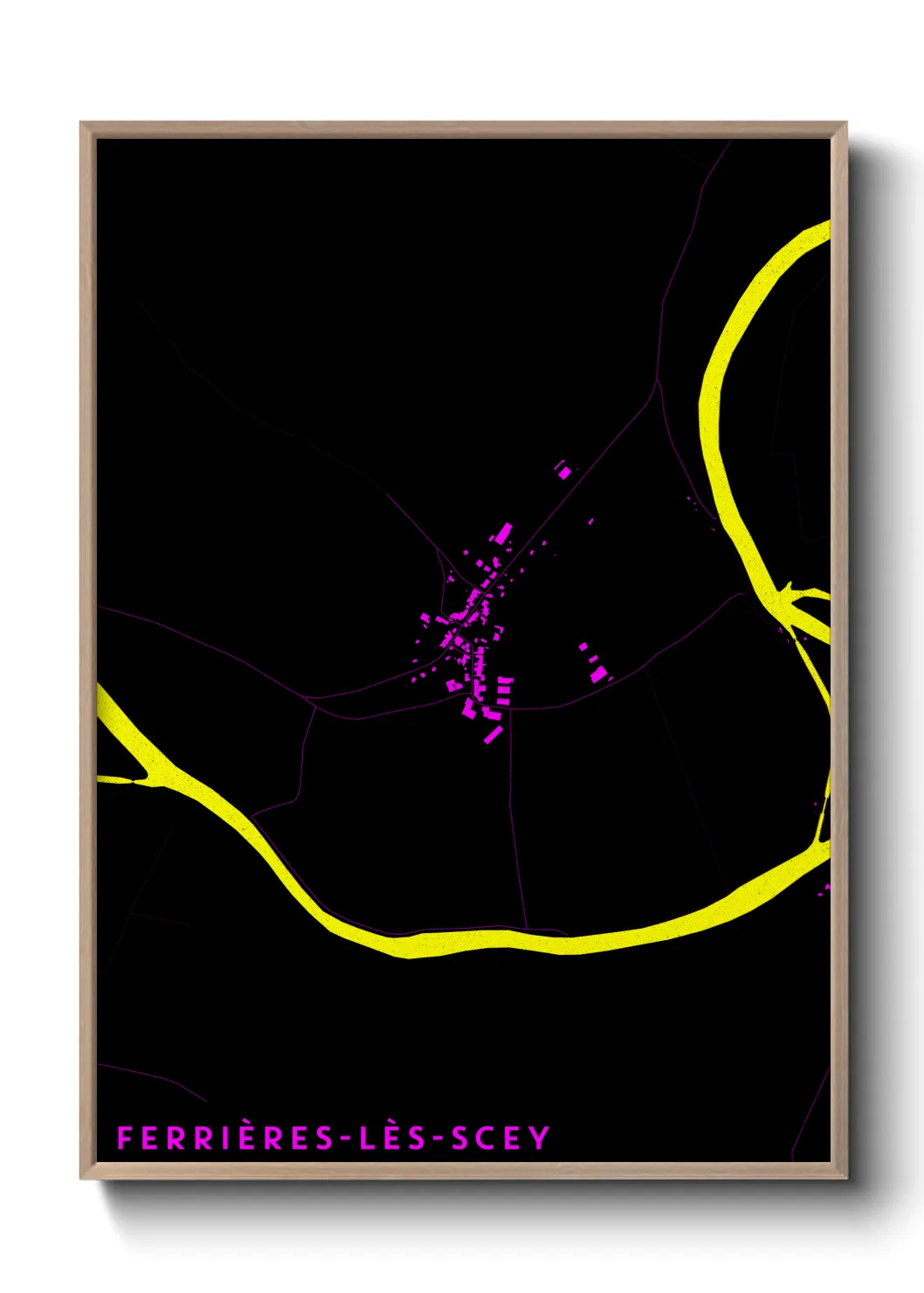 Une affiche de carte sur Ferrières-lès-Scey