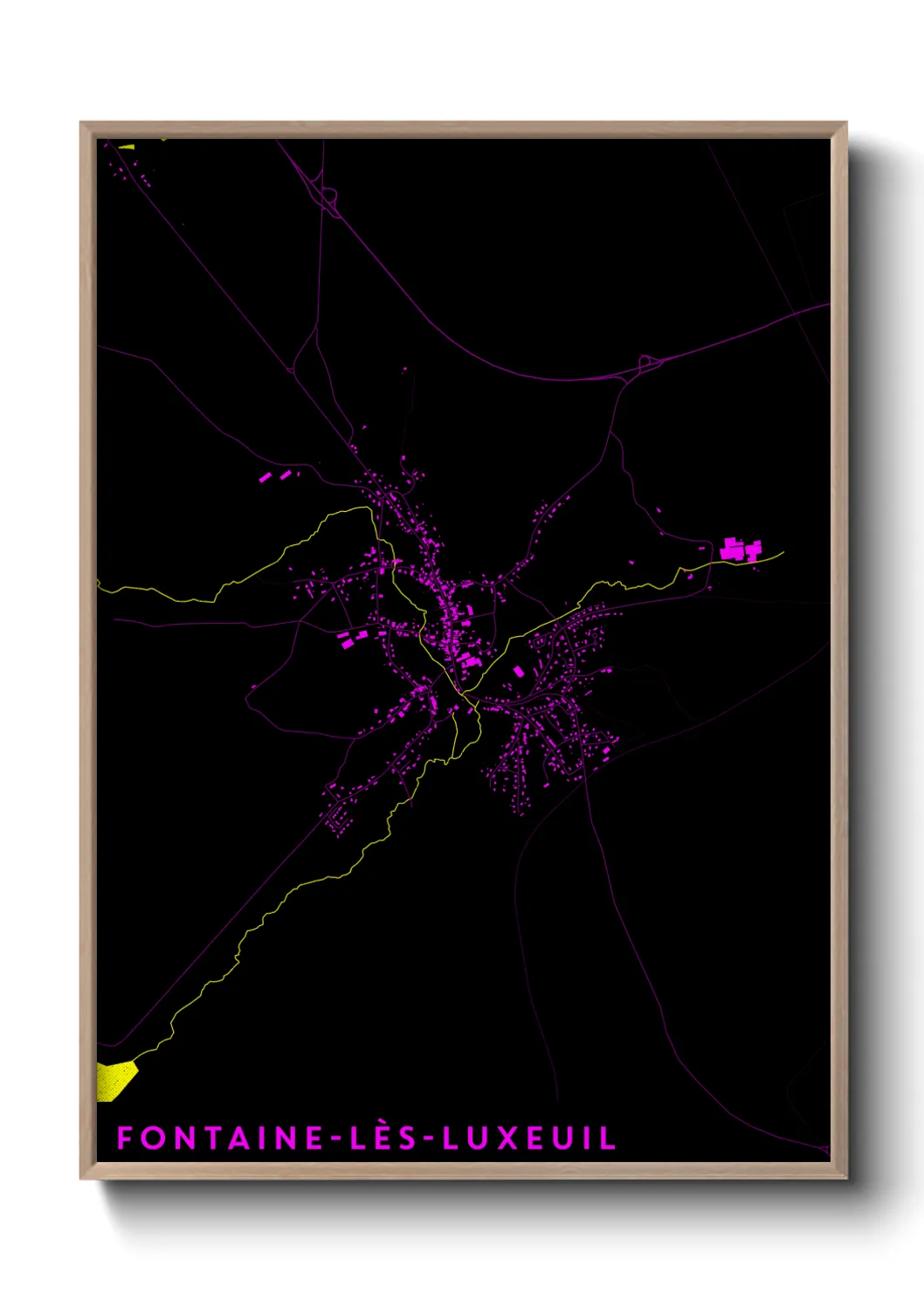 Une affiche de carte sur Fontaine-lès-Luxeuil