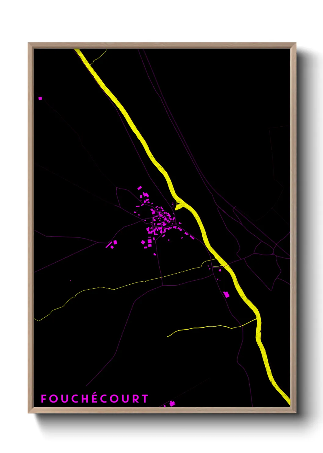 Une affiche de carte sur Fouchécourt
