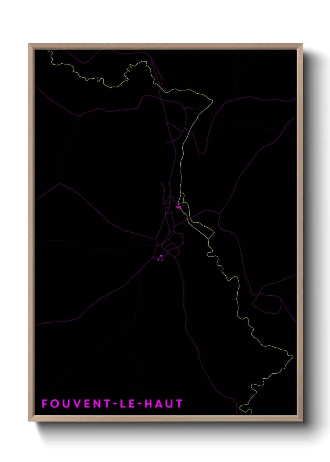 Une affiche de carte sur Fouvent-le-Haut