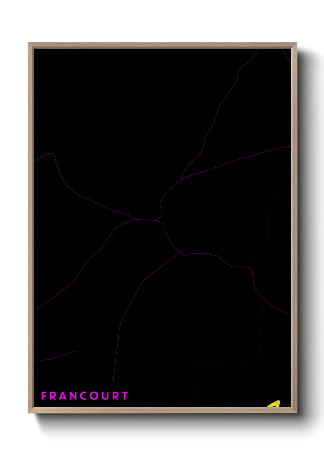 Une affiche de carte sur Francourt