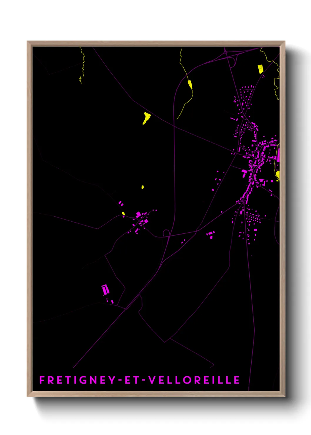 Une affiche de carte sur Fretigney-et-Velloreille