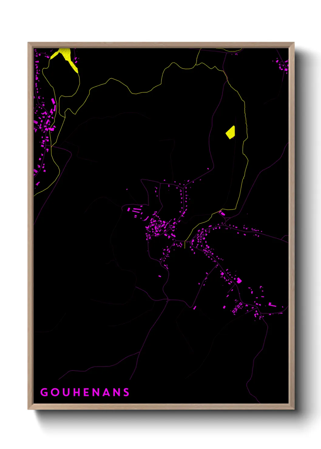 Une affiche de carte sur Gouhenans