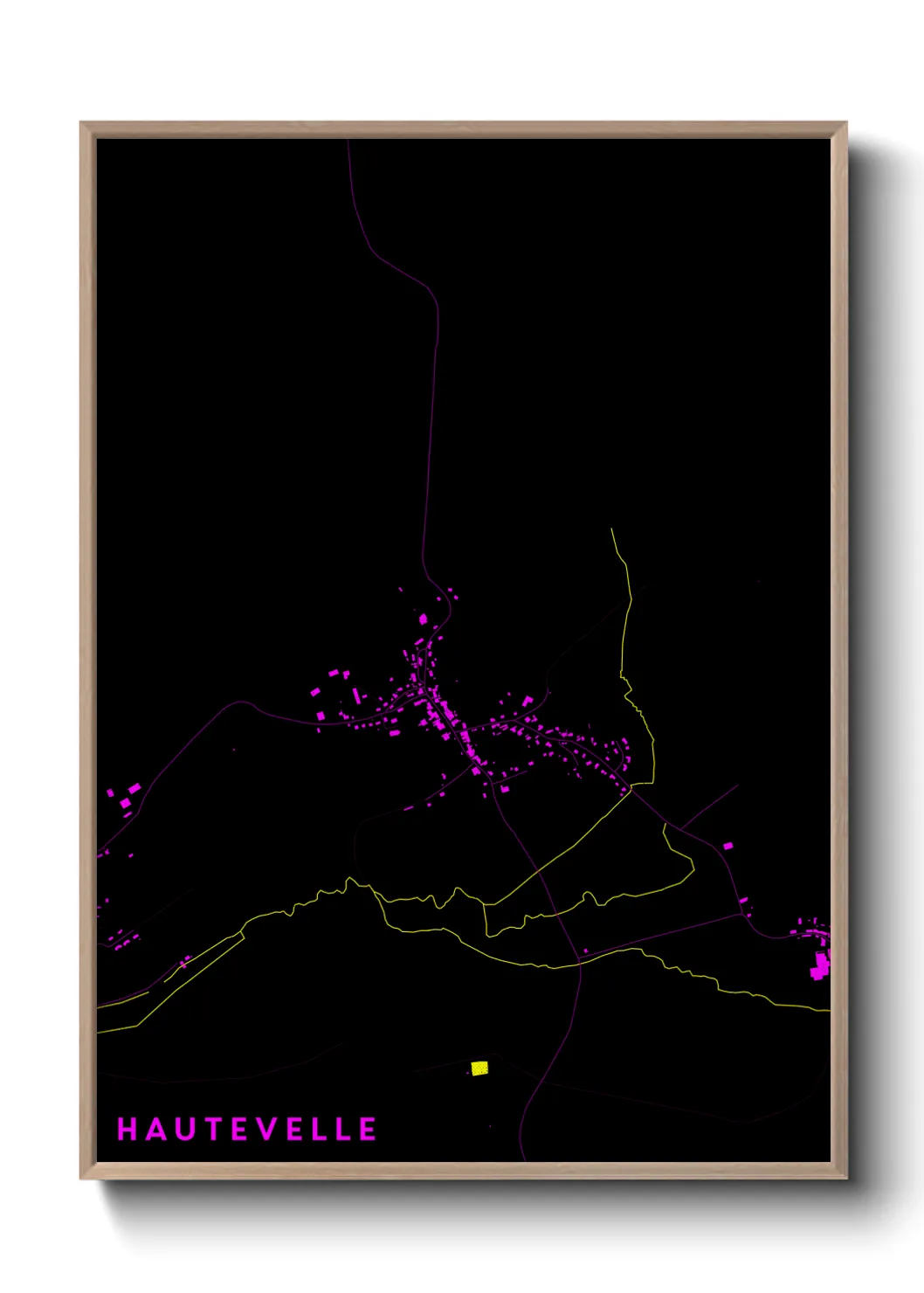 Une affiche de carte sur Hautevelle