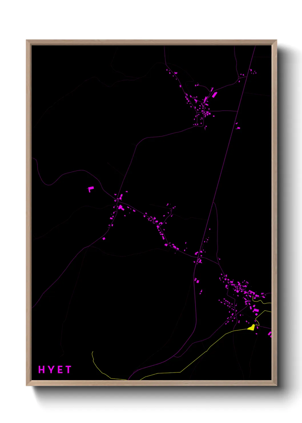 Une affiche de carte sur Hyet