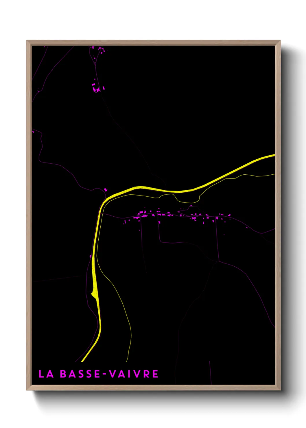 Une affiche de carte sur La Basse-Vaivre