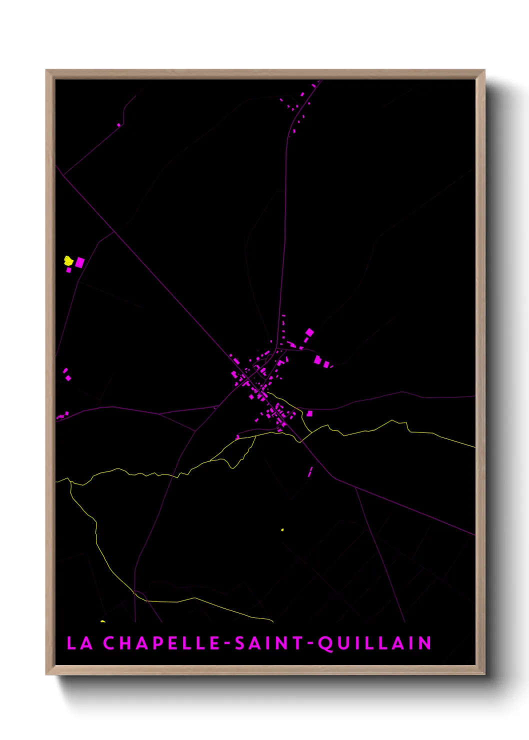Une affiche de carte sur La Chapelle-Saint-Quillain