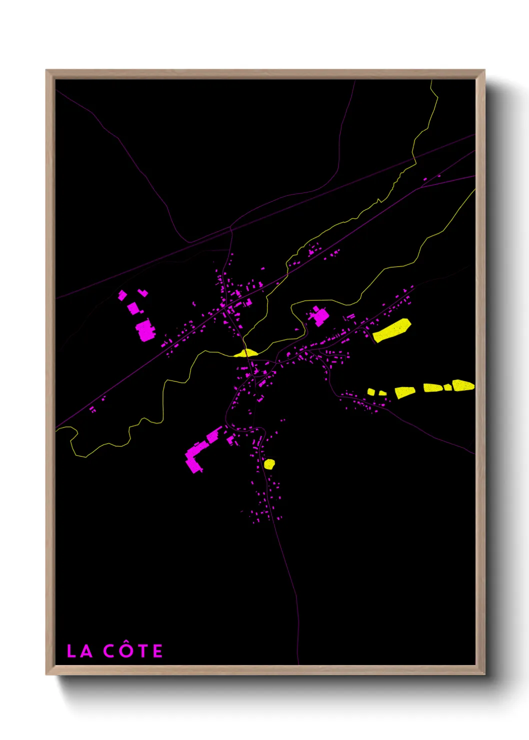 Une affiche de carte sur La Côte