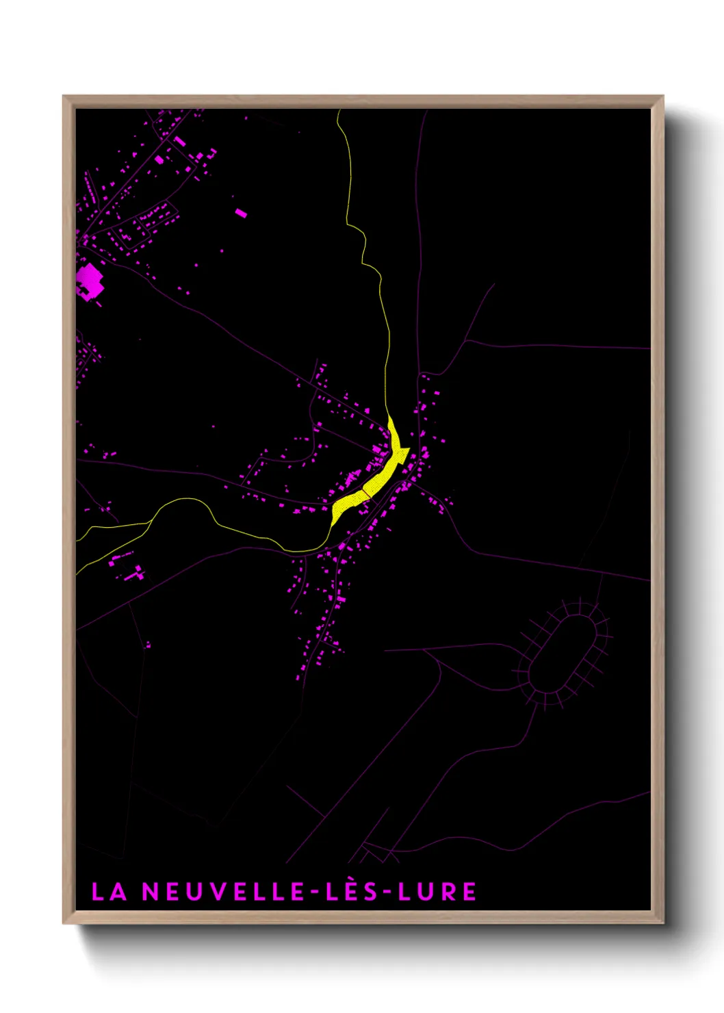 Une affiche de carte sur La Neuvelle-lès-Lure