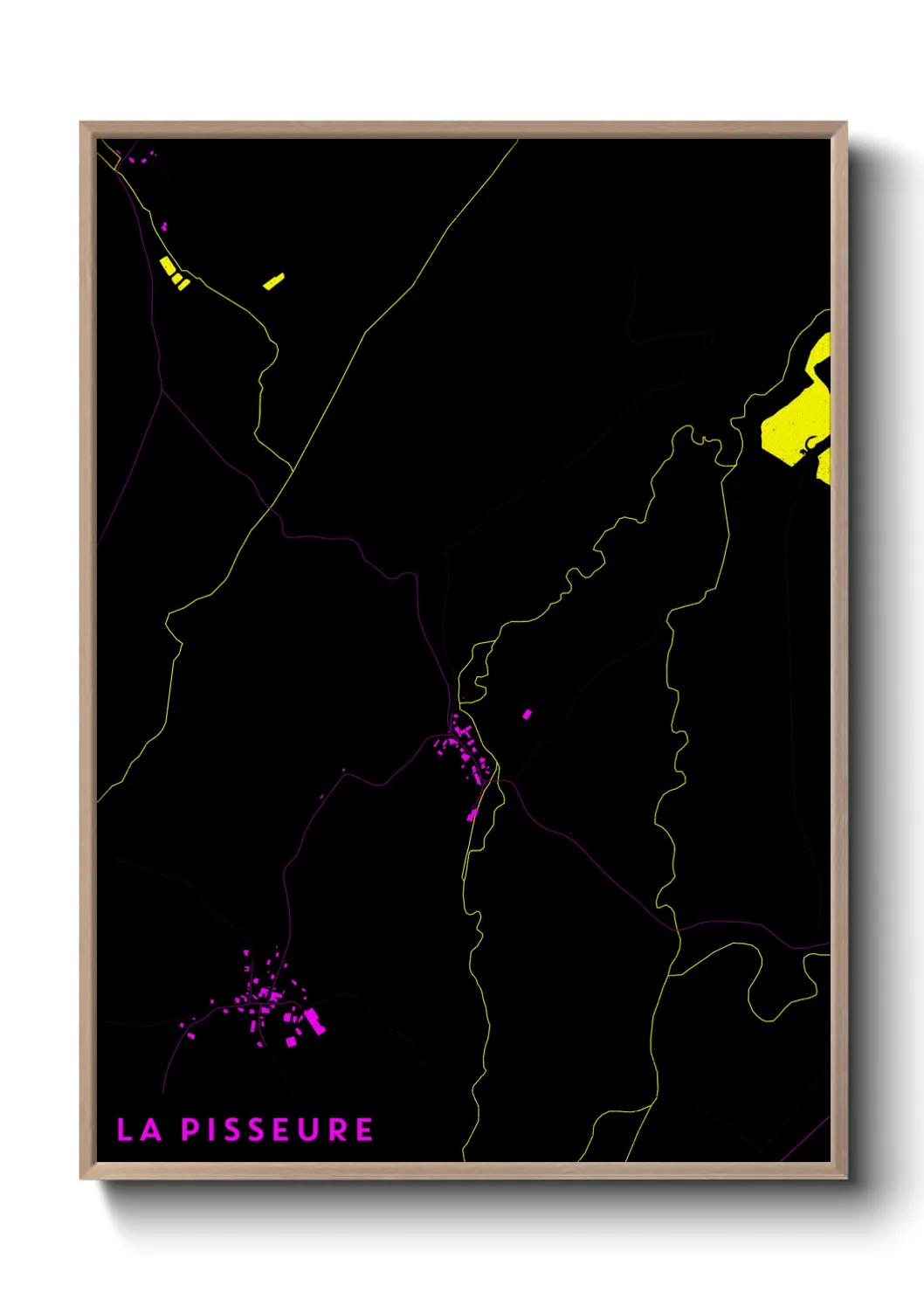 Une affiche de carte sur La Pisseure