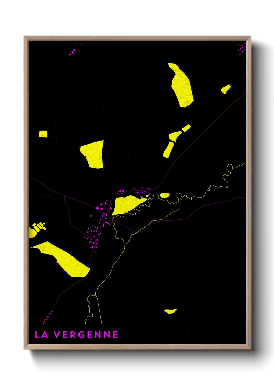 Une affiche de carte sur La Vergenne