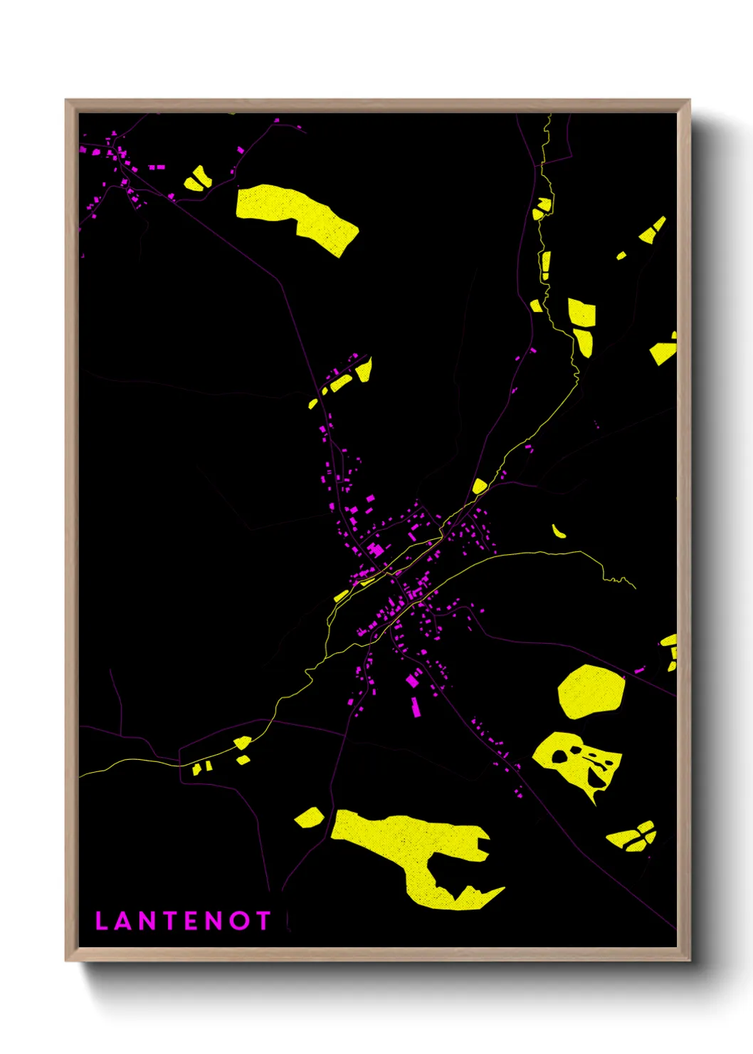 Une affiche de carte sur Lantenot