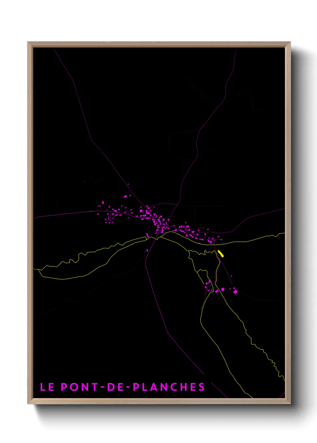 Une affiche de carte sur Le Pont-de-Planches