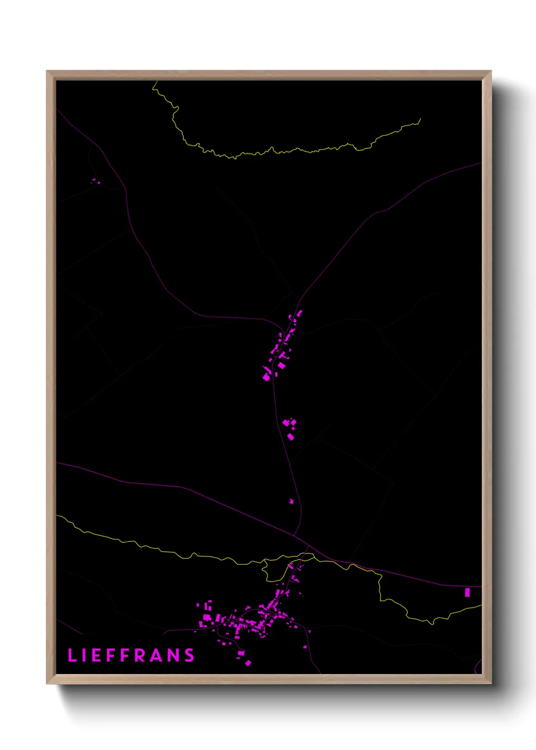 Une affiche de carte sur Lieffrans