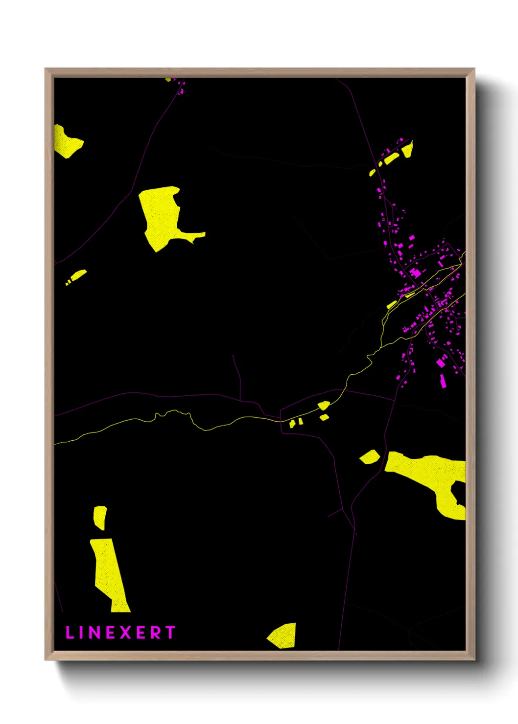 Une affiche de carte sur Linexert