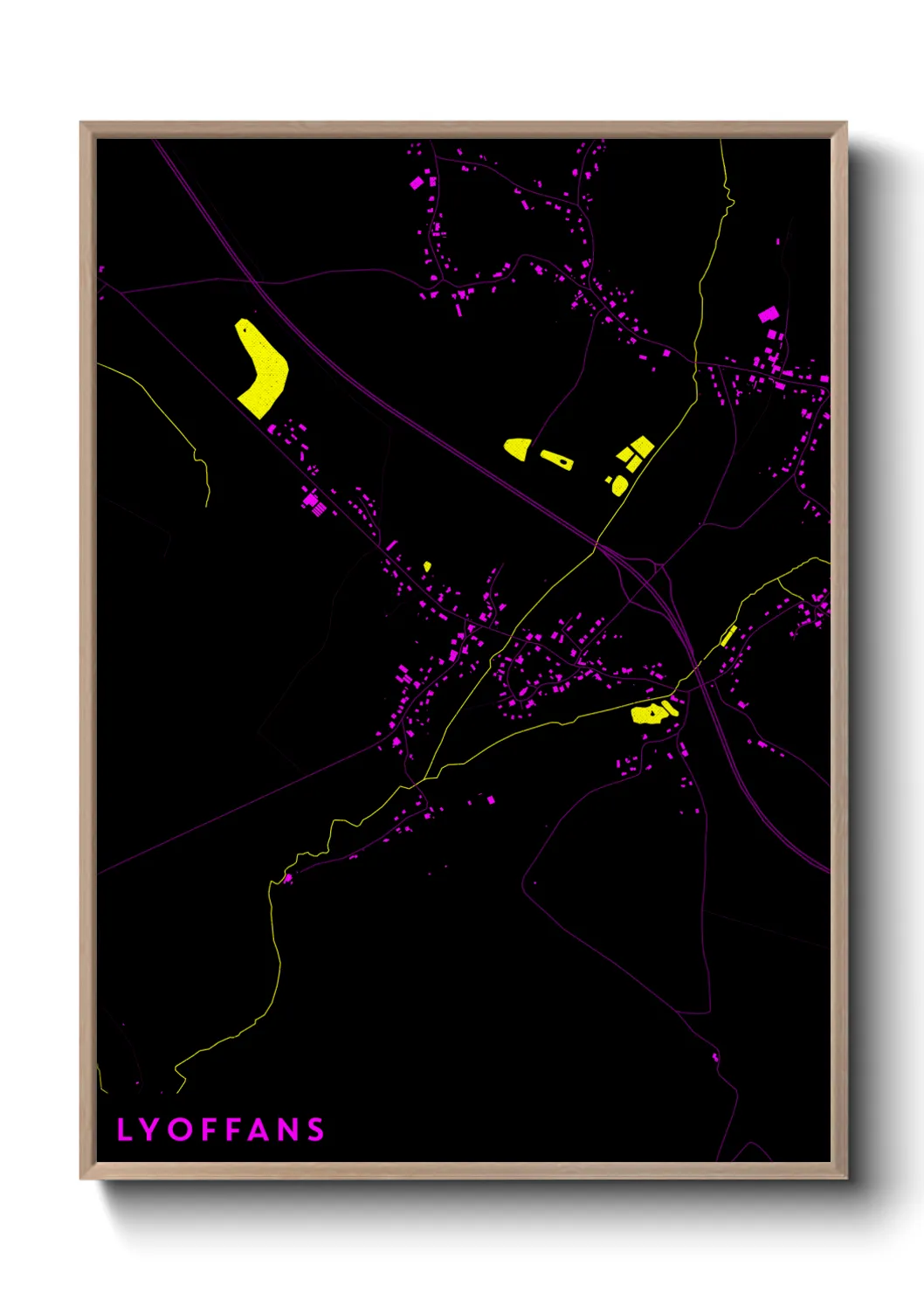 Une affiche de carte sur Lyoffans