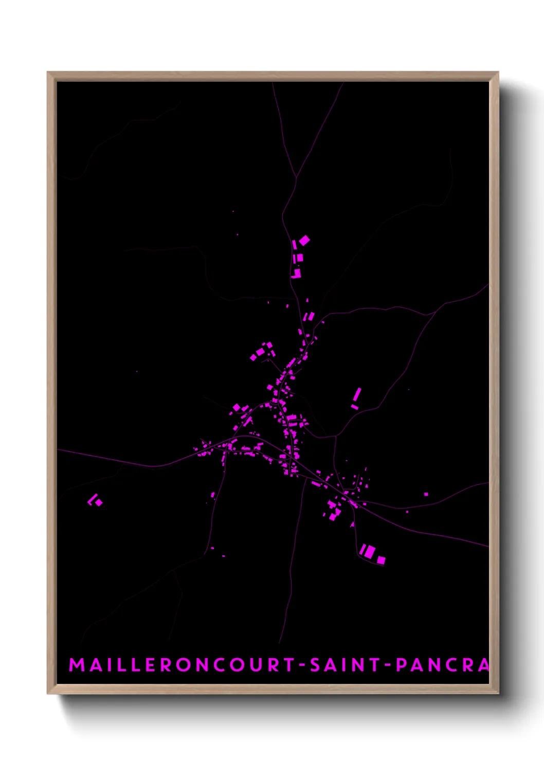 Une affiche de carte sur Mailleroncourt-Saint-Pancras