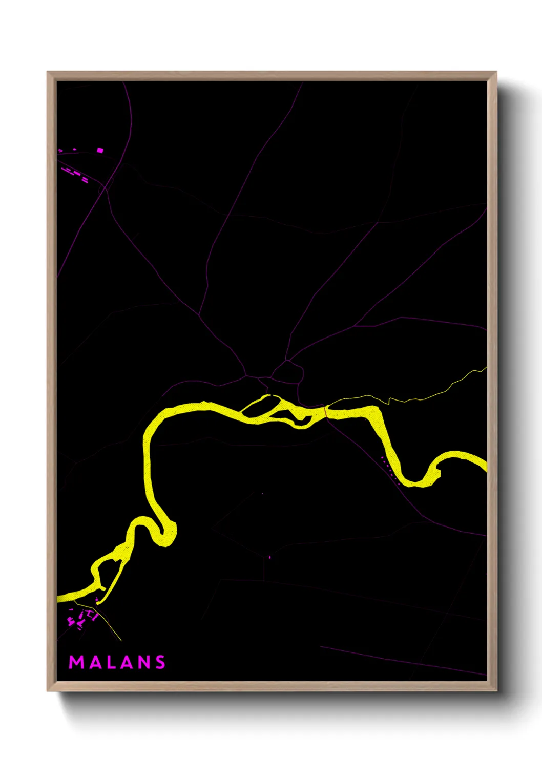 Une affiche de carte sur Malans