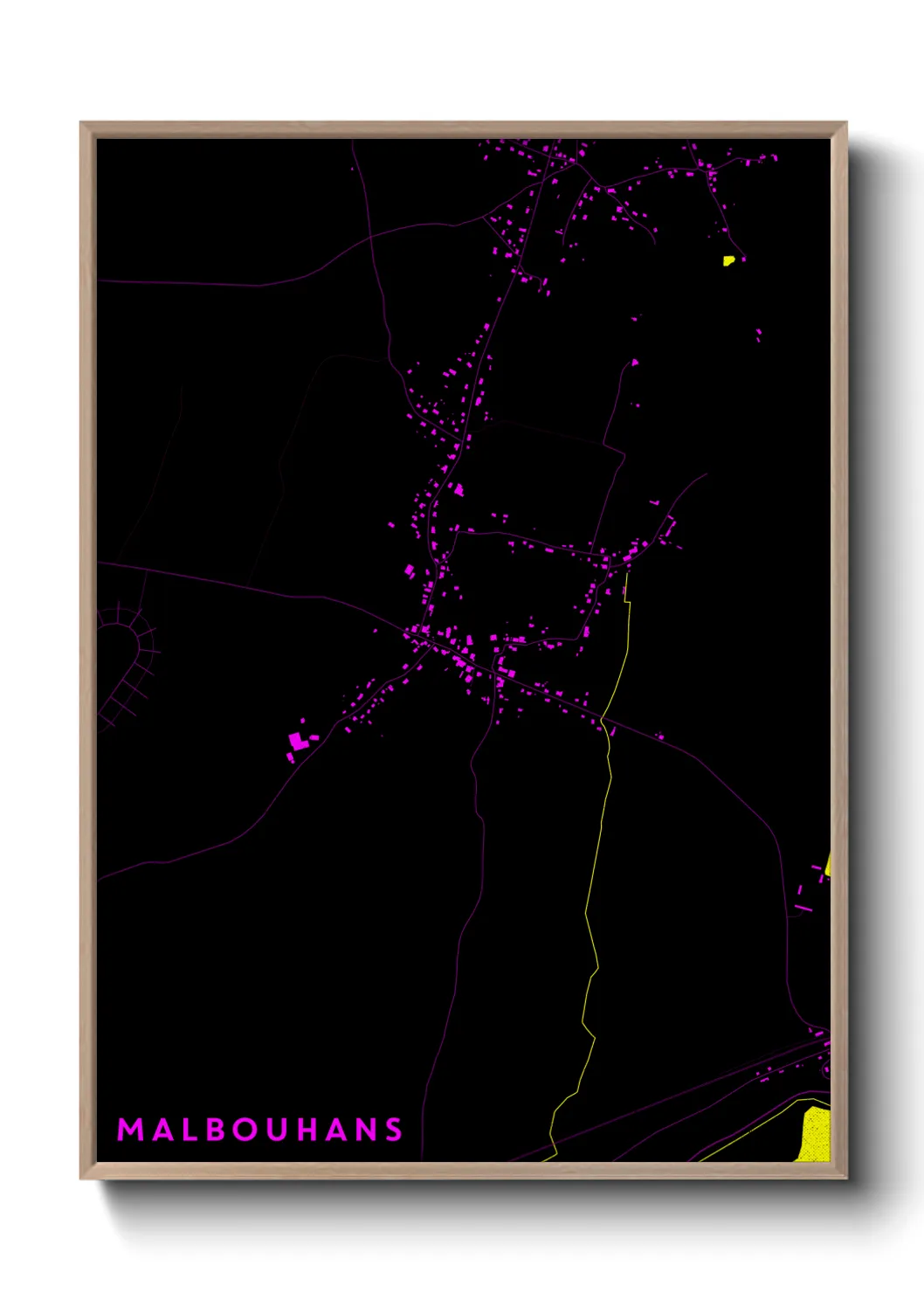 Une affiche de carte sur Malbouhans