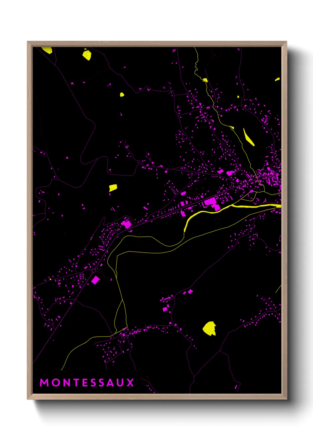 Une affiche de carte sur Montessaux
