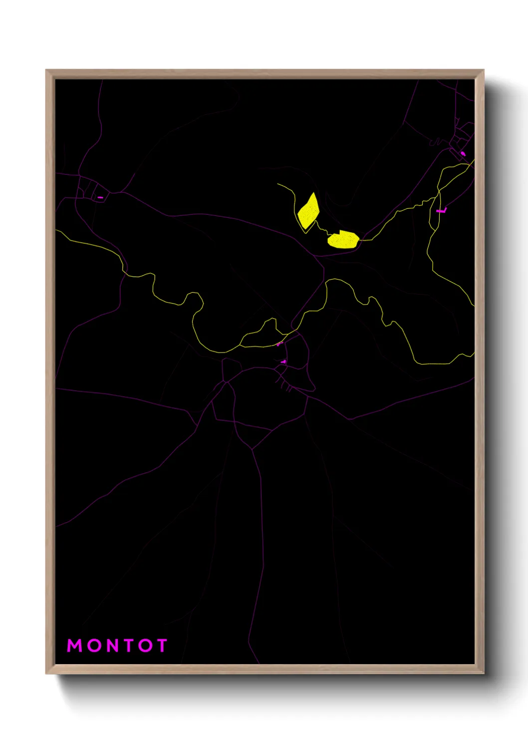 Une affiche de carte sur Montot
