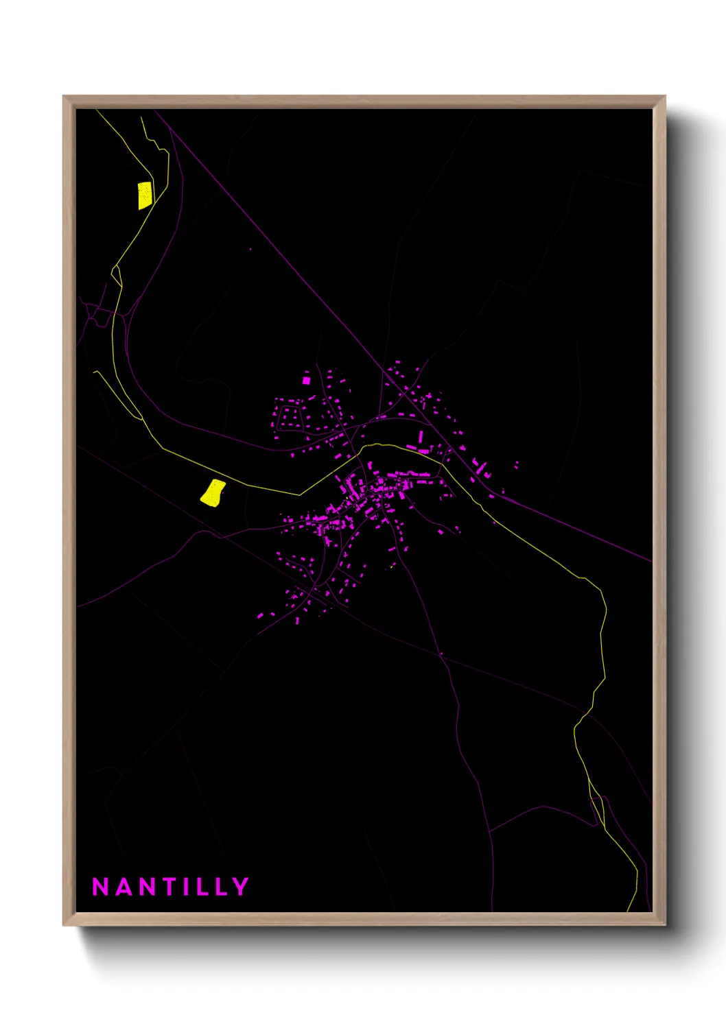 Une affiche de carte sur Nantilly