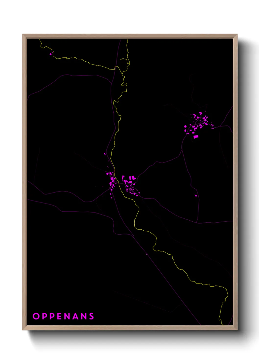 Une affiche de carte sur Oppenans