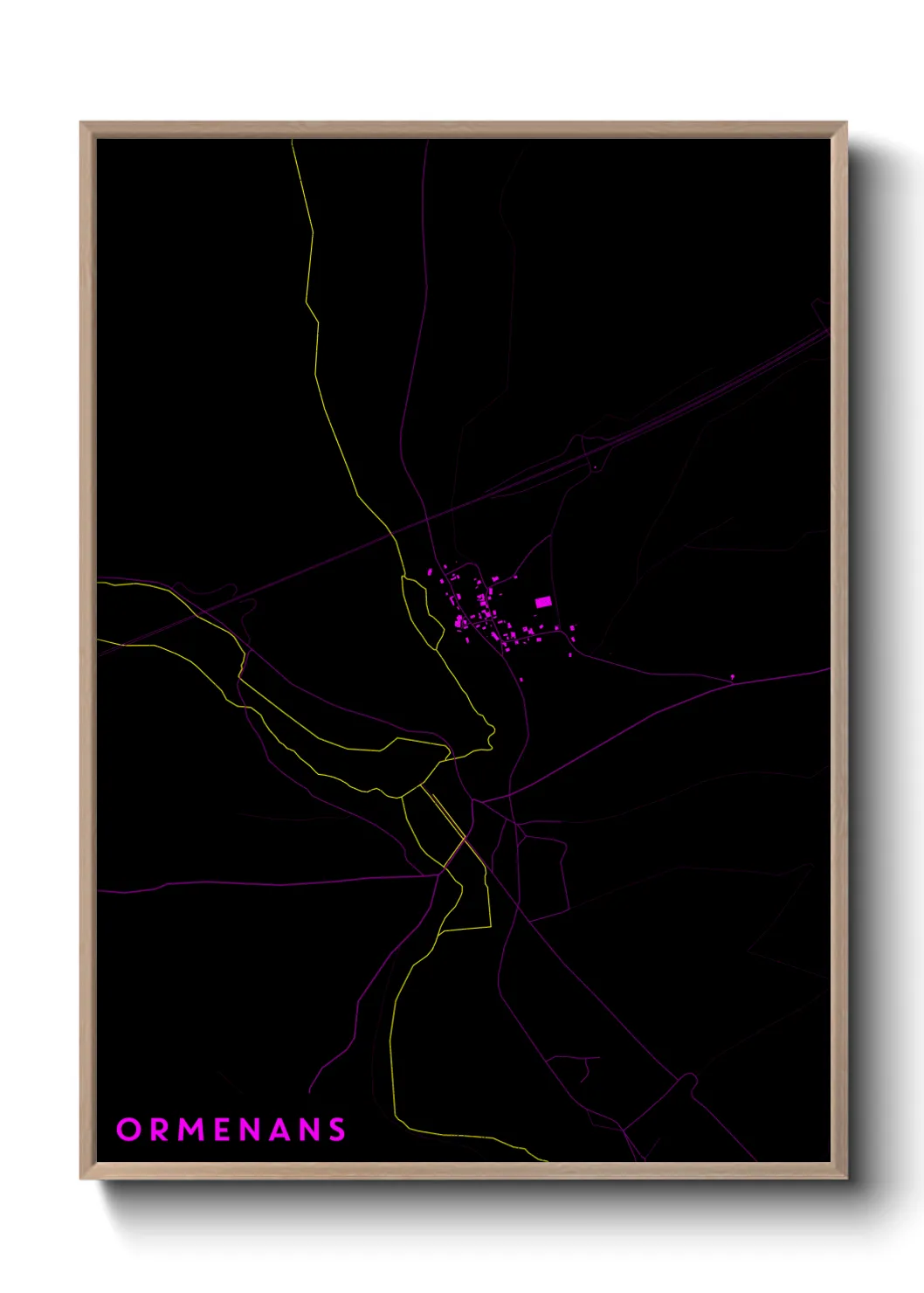 Une affiche de carte sur Ormenans