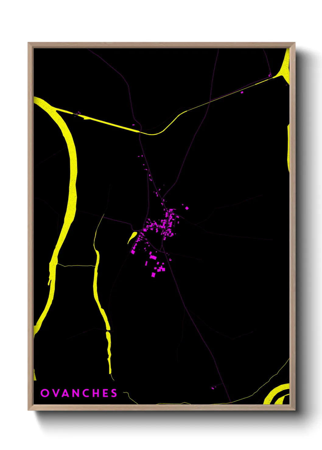 Une affiche de carte sur Ovanches