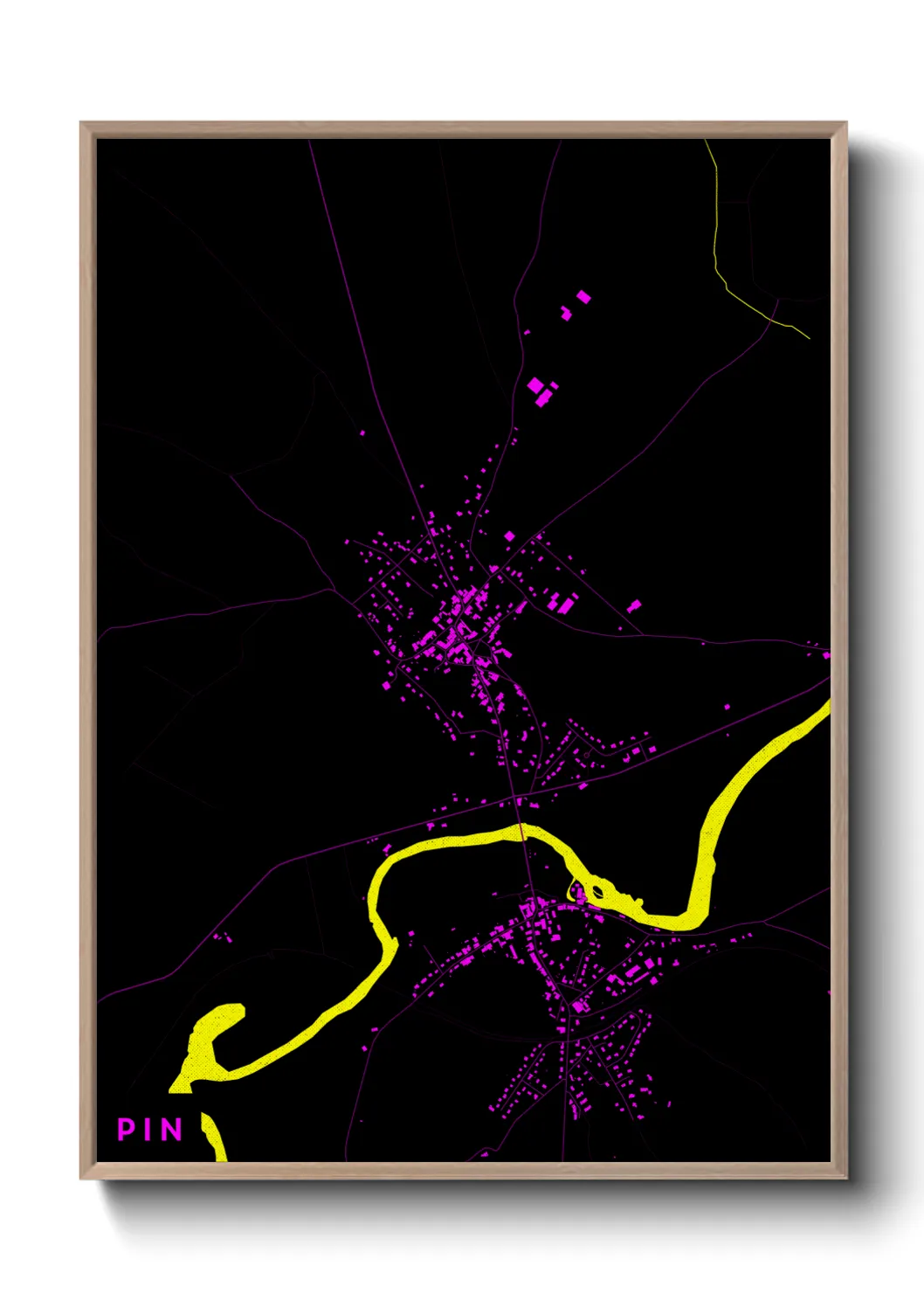 Une affiche de carte sur Pin
