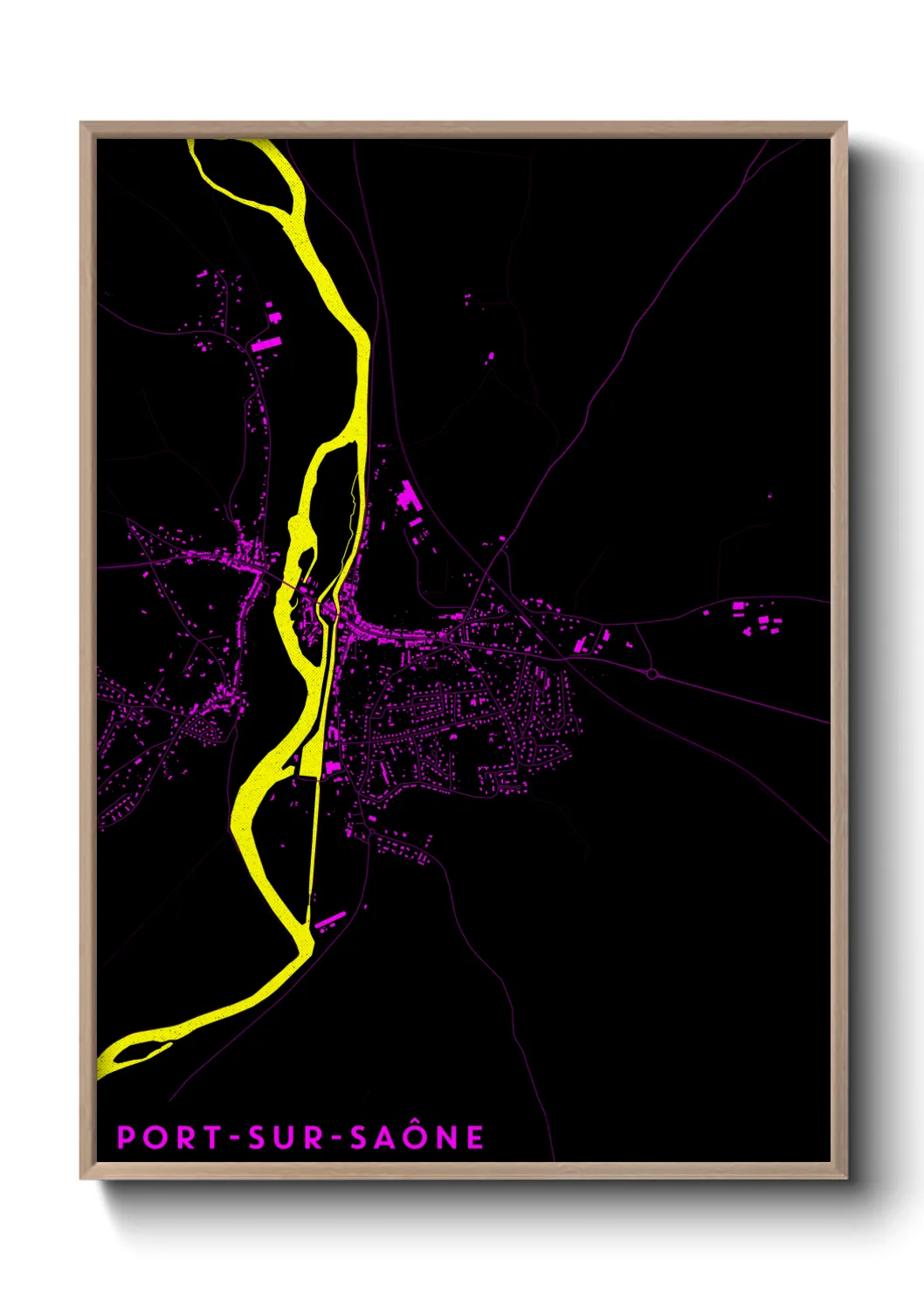 Une affiche de carte sur Port-sur-Saône