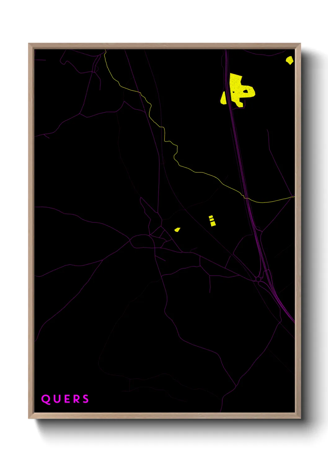 Une affiche de carte sur Quers