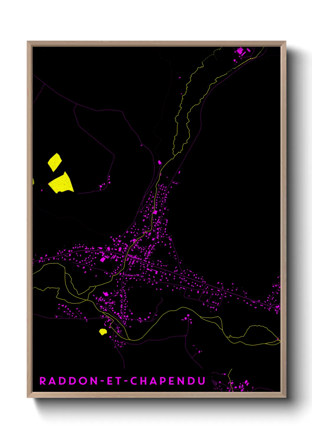 Une affiche de carte sur Raddon-et-Chapendu