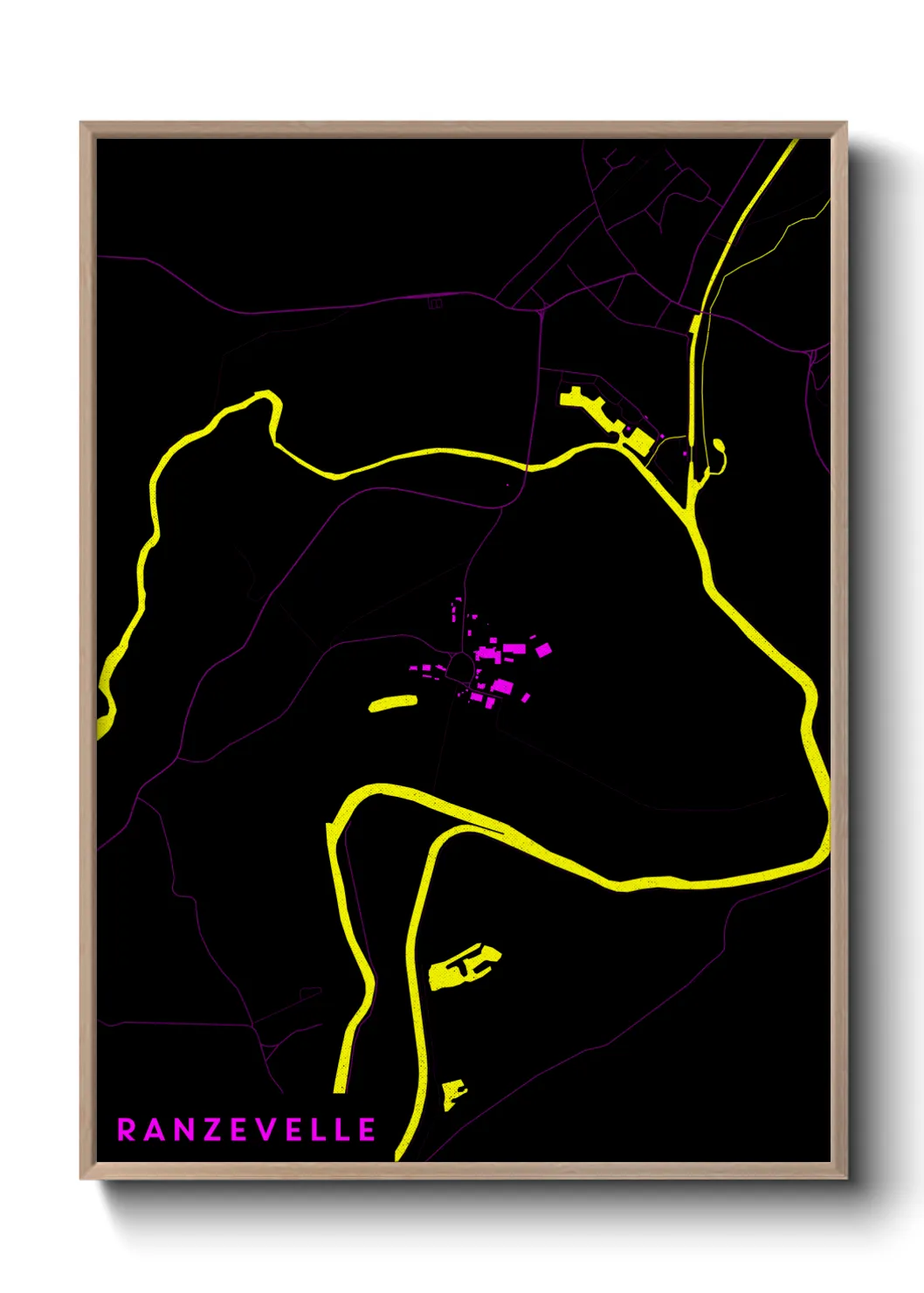Une affiche de carte sur Ranzevelle