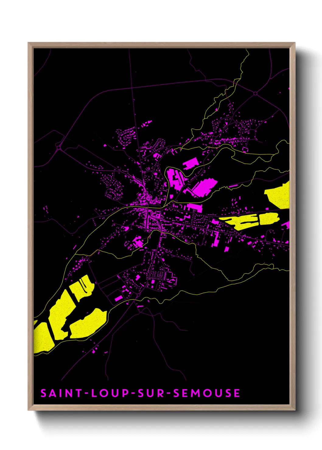 Une affiche de carte sur Saint-Loup-sur-Semouse