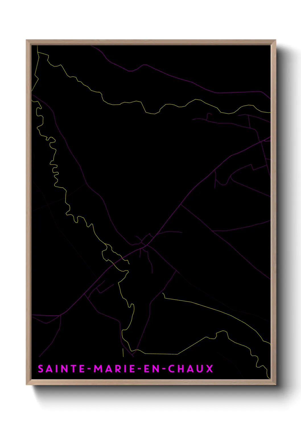 Une affiche de carte sur Sainte-Marie-en-Chaux
