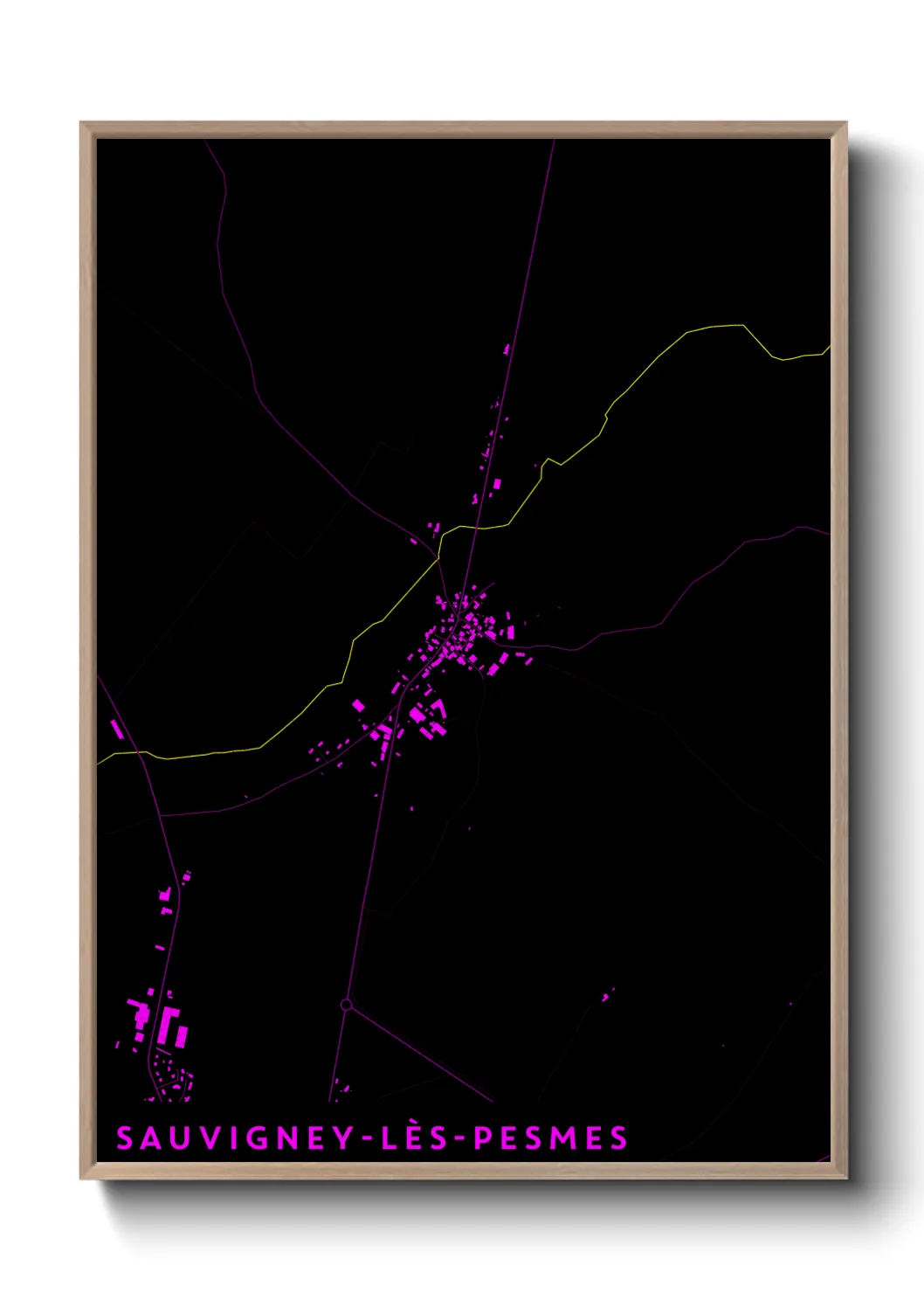 Une affiche de carte sur Sauvigney-lès-Pesmes