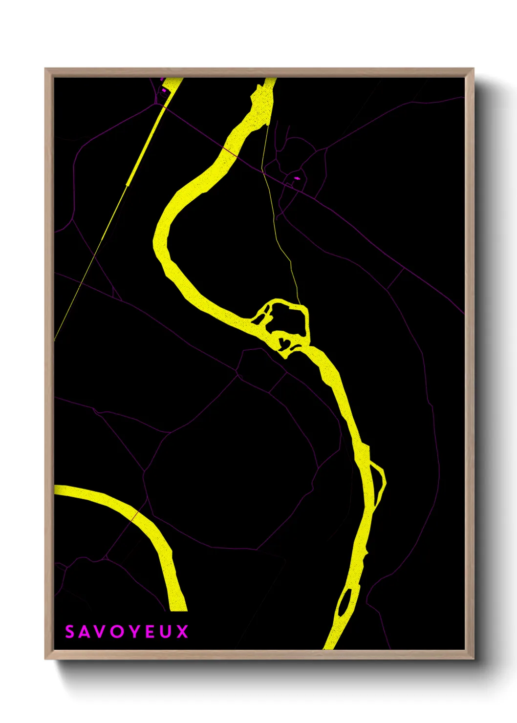 Une affiche de carte sur Savoyeux