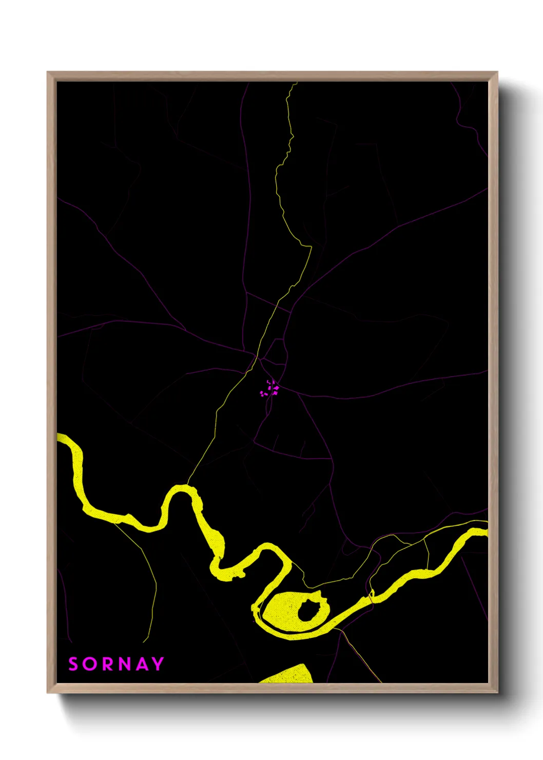 Une affiche de carte sur Sornay