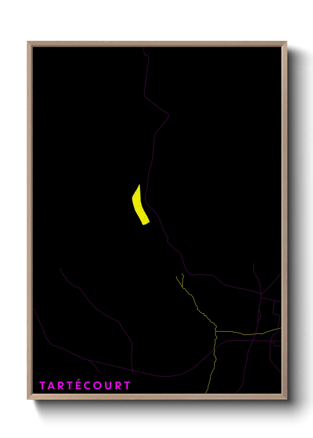 Une affiche de carte sur Tartécourt