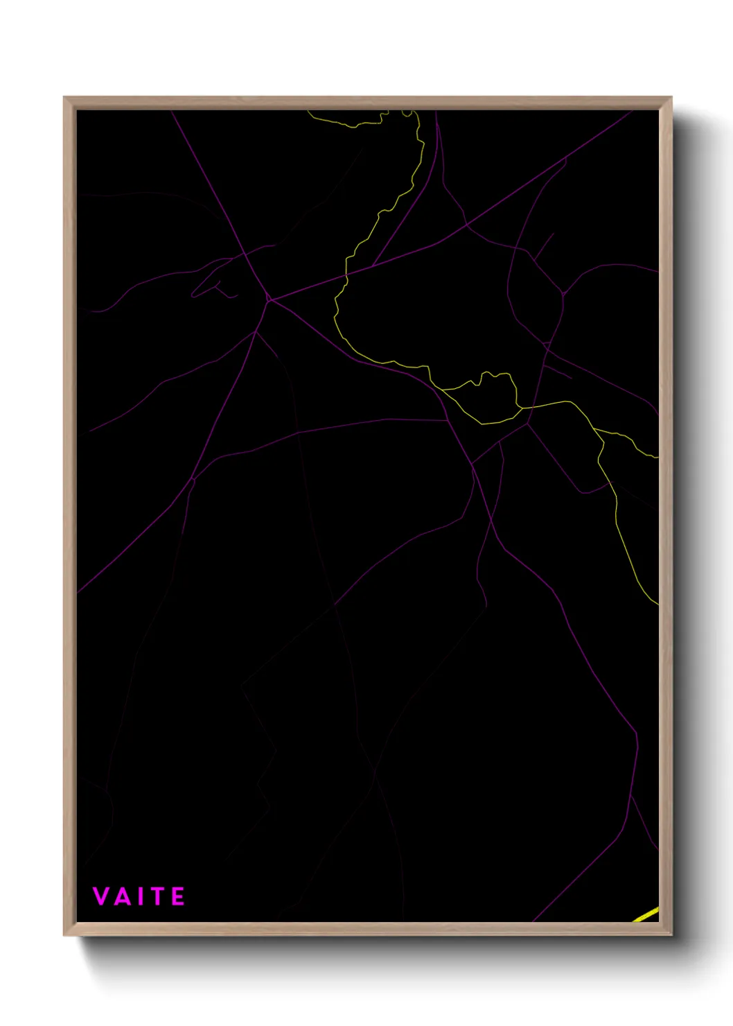 Une affiche de carte sur Vaite