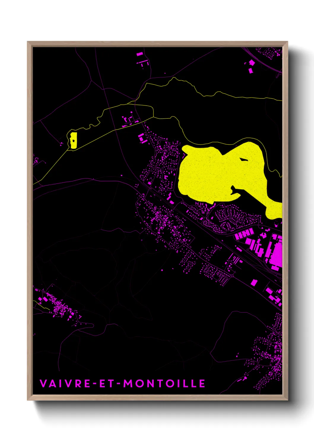 Une affiche de carte sur Vaivre-et-Montoille